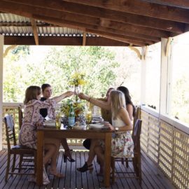 Dining on the verandah